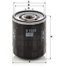 W7058 MANN FILTRO ACEITE EX W712/8 (W7058)